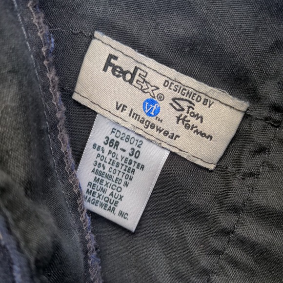 FedEx Stan Herman Men's Work Uniform Reflective Pants Blue size 34x28.5 - Picture 11 of 11